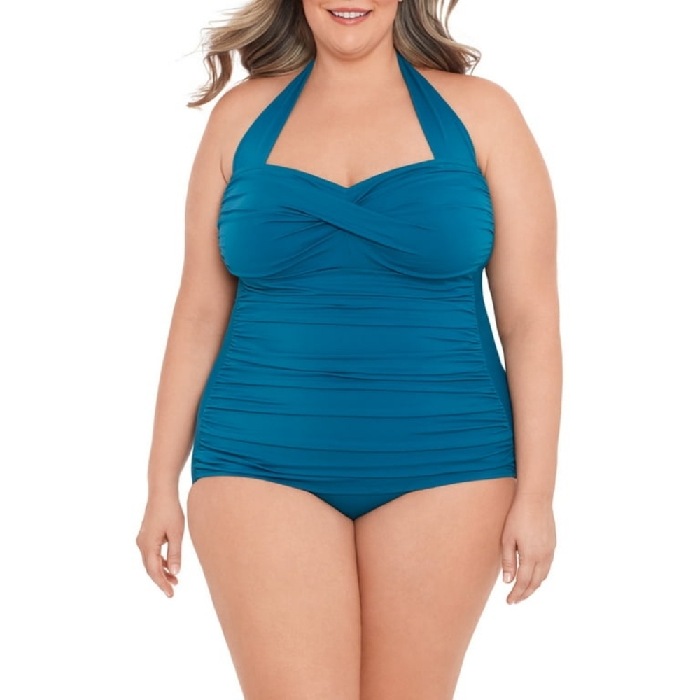 Simply Slim Plus Glam Sheath One Piece Swimsuit